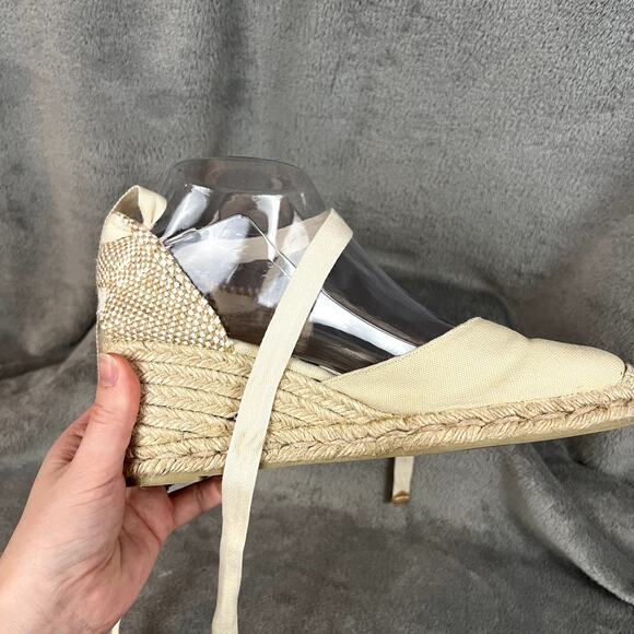 Castaner Carina Wedge Heel Sandals Womens 7 Sand Rope Sole Resort Vacation - Picture 9 of 16
